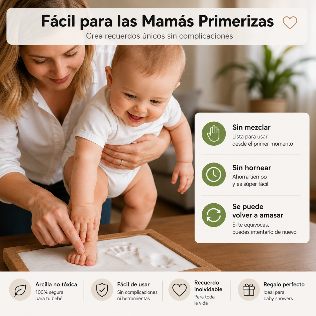 Kit de Molde de Huellas de Bebé