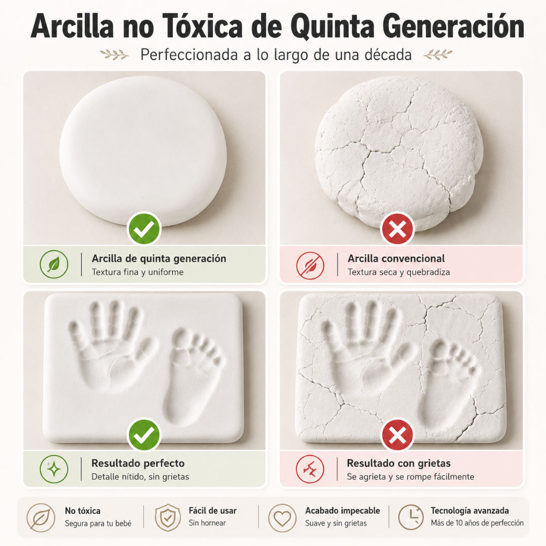 Kit de Molde de Huellas de Bebé